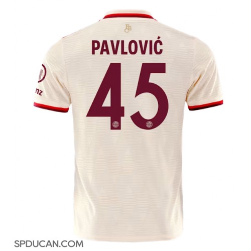 Muški Nogometni Dres Bayern Munich Aleksandar Pavlovic #45 Rezervni 2024-25 Kratak Rukav